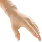 FREETOO Compression Arthritis Gloves for Pain, Finger Strengthen Compression Gloves to Alleviate Hand Pains,Swelling, Fingerless Computer Typing Gloves for Rheumatoid, Tendonitis Women&Men-Skin-L