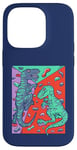 Coque pour iPhone 14 Pro T-Rex Rock Climbing Dino Bouldering