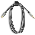Câble Audio USB-C vers Jack 3.5mm 4 Broches Mâle Nylon Tressé 1.5m LinQ Noir
