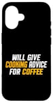 Coque pour iPhone 16 Amusant, Chef Cook donnera des conseils de cuisine pour le café