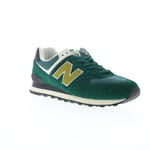 New Balance 574 U574RBC Mens Green Suede Lace Up Lifestyle Trainers Shoes