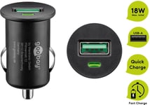 Goobay Quick Charge USB Bil Snabbladdare 18W - Svart