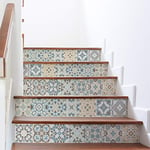 Ambiance Sticker Stair Tile Stickers, Vinyl, Stylish Ornaments, 4 bandes de 15 x 105 cm