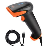 Tera Lecteur Filaire de Codes Barres 1500 Pixel CCD USB Douchette Scanner de Codes Barres Linéaire 1D Scan Rapide et Précis pour Code sur Ecran Digital, Modèle 1500C