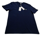 Lacoste Mens Navy Tonal Tape T-Shirt Size FR 4 / US M 36-37" Chest TH6844 00 166