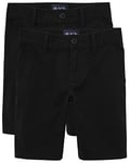 The Children's Place Girls' Chino Shorts, 2 Pack Set, Black 2-Pack, 6-7 (Pack of 2)