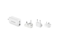 Voltcraft Vc-13729645 Usb-Laddare Inomhus Usb-Laddare Utgångsström Max. 3,25 A 3 X Usb-A, Usb-C® Usb Power Delivery (Usb-Pd) , Med Europa-Adapter, Med Uk-Adapter, Med