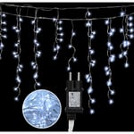 400 led Guirlande lumineuse Rideau Lumineux 10M Lumières de Noël Extérieur et Intérieur Étanche 8 Modes Fairy Lights Decoration Blanc chaud