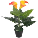 Red Artificial Calla Lily Plant 45 cm with Pot - Home Decor Flower