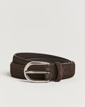 Loake 1880 Harry Suede Belt Dark Brown