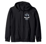 1974 Anniversary 50th Birthday Year Humour Gift Zip Hoodie