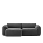 NO GA - Brick 2-Seater Chaise Lounge Left - Shadow Dark Grey - Sohvat - NO GA Studio - Harmaa