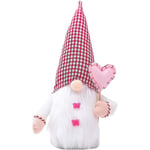 1 st Gnome-docka med hjärta, ansiktslös plyschdocka, tomte, dvärgdocka, prydnad, dekoration, present till mamma, hem, stil 2, bästa presenten