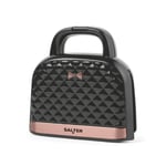 Salter Sandwich Toaster Toastie Maker Machine Handbag Style Rose Gold/Black 750W