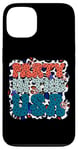 Coque pour iPhone 13 Party In The USA Stars Symboles de paix