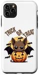 Coque pour iPhone 11 Pro Max Trick Or Treat Candy Cute Bat Halloween