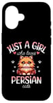 Coque pour iPhone 16 Fille Qui Aime Les Chats Persans Adore Chat Persan