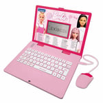 Lexibook, Barbie, Educational and Bilingual Laptop in English/Italian, Toy for children with 124 activities to learn, play games and music, Pink, JC598BBi5