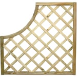 I Giardini Del Re - Panneau grillage' faconne' en bois de pin impre'gne' 90x90 cm pour terrasse de jardin