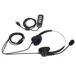 Casque T&eacute;L&eacute;Phonique &agrave; R&eacute;Duction De Bruit, Prise Binaurale Rj9, Casque D'&eacute;Coute Filaire Avec Micro, Carte Son Usb Pour Center D'appels