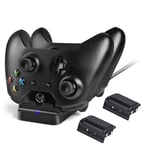 Chargeur Manette Pour Xbox One Avec Dual Station, Rapide Docking Slim Et 2 Batteries Rechange Câble Usb