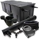 SunSun Kit complet: CBF-350C Filtre de bassin jusqu'à 90000 l, NEO10000 pompe de filtration 10000l/h 80W, CUV-272 lampe uv 72W, 25m Tuyau 25 mm,