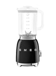 Smeg, Blender BLF03BLEU 1,5 L, 4 Vitesses, 4 Fonctions Smoothie, Pulse, Glace Pilée et Autonettoyant, Bloc Moteur et Bouchon Doseur, Base Antidérapante, Range Cordon Intégré, 800W, Noir