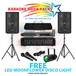 Karaoke Party Mega Pack CD+G DVD Player Mics Speakers Amplifier FREE Disco Light