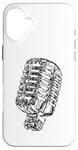 Coque pour iPhone 16 Plus Classic Retro Vocal Microphone Vintage