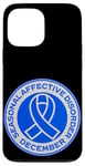 iPhone 13 Pro Max Seasonal Affective Disorder Awareness December Blue Ribbon Case