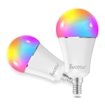 Alexa Light Bulbs WiFi Smart Bulb E14 9W, Music Sync Colour Dimmable RGBCW LED Lights, AvatarControls App Control Anywhere, Warm and Cool Light(Upgrade Connection)