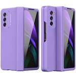 Miimall Compatible avec Coque Samsung Z Fold 2, [Protection de Charnière] [Protection d'écran Avant HD] Coque de Protection en PC Rigide Anti-Chocs pour Samsung Galaxy Z Fold 2 (Violet)