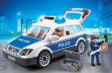 PLAYMOBIL - Jouet de construction PLAYMOBIL - Voiture de policiers avec gyrop...