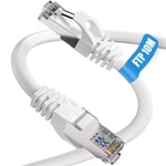 Cat 6 Cable Ethernet 10m, Haute Vitesse Cable RJ45 10m FTP Blindé Câble Réseau, Gigabit Cable Internet 10m, Cat6 Cable LAN 1000Mbps 250MHz 23AWG, Long Câble Patch pour PS4/5 Modem Router (10.[G1502]