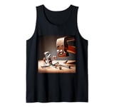 Fantasy Cute Crying Nail Wood Tank Top