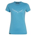 Salewa Solid Dry W S/S Tee Solid Dry W S/S Tee Femme Canal Blue Mélange FR: 5XL (Taille Fabricant: 52/46)