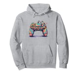 Gamer Retro Arcade Console Gaming Video Game Controller Pullover Hoodie