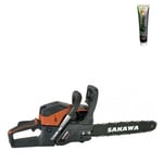 Sakawa - Tronçonneuse moteur à essence 2 temps 48cc épée de 16 pouces + Huile 2 Temps 125ml