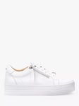 Moda in Pelle Abbiy Leather Platform Trainers, White