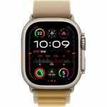 Apple Watch Ultra 2, Smartwatch (grey, 49 mm, Alpine Loop Almond, Titanium Case, cellular)