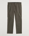 NN07 Theo Brushed Cotton Trousers Dark Army