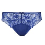 DIM Culotte Femme Dentelle Generous Essentiel x1, Bleu, S