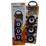 Trade Shop - Enceinte Portable Kbq-608 Bluetooth Radio Usb Led Multicolore
