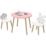 Sollbry - Table Enfant avec Chaise. Table Chaise Enfant. Mobilier de qualité en Bois. Bureau pour Chambre d'enfant, Petite Table Ronde Stimulant la