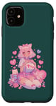 Coque pour iPhone 11 Anime Cat Girl Manga Hearts Kawaii Cute Holiday Valentines