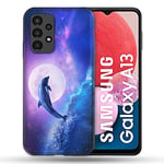 Cokitec Coque pour Samsung Galaxy A13 / A04S Animal Dauphin Vague