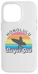 Coque pour iPhone 14 Pro Max Honolulu Surfer Girl Hawaii Hawaii Surf Beach Cute