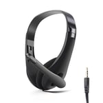 Single 3.5mm Black Casque de jeu stéréo à réduction de bruit avec micro pour ordinateur portable PS4, écouteur filaire, prise simple, double, téléphone de sauna, PC, 3.5mm ""Nipseyteko