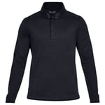 Under Armour Mens Crestable Storm Fleece Snap Golf Sweater - Black - S