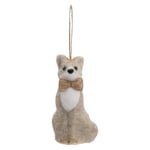 Sujet de Noël Déco "Renard" 12cm Marron